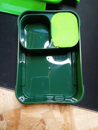 Vesperbox Mini Lite Bento kutija za užinu s pretincima, zelena – za školu i vrtić – rabljeno (stanje: vidi 2. sliku) 3