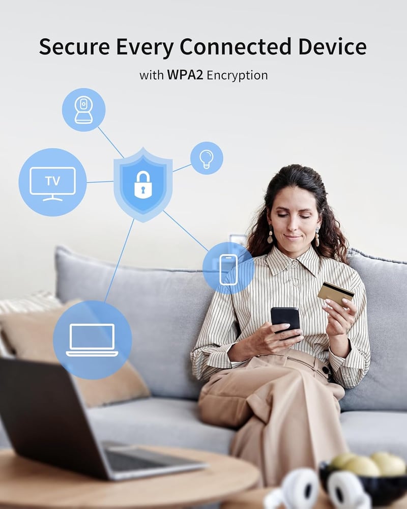 IOGIANT AC1200 WLAN Erősítő Dual Band 867Mbps 5GHz Wifi Repeater LAN Port