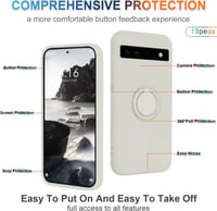Google Pixel 7 360°-os gyűrűs szilikon tok mágneses pánttal 7