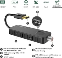Dcolor DVB-S/S2 Műholdvevő HDMI 1080P USB Media Player PVR Felvevő 2