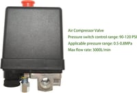 Solnoa Kompresszor Nyomáskapcsoló 230V - Alumínium Dugattyús Olajkompresszorhoz, 90-120 PSI, Csendes Működés, Gyors Nyomáscsökkentés 4