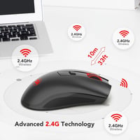 Redragon M652 vezeték nélküli optikai egér 6 gombbal, 5 DPI-fokozattal, PC és laptop kompatibilis 4
