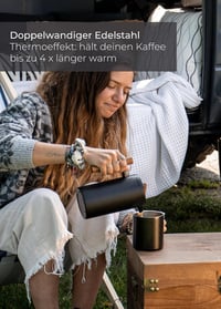 Lambda Coffee Duplafalú Termosz Francia Kávéprés 0,6L Fekete 3