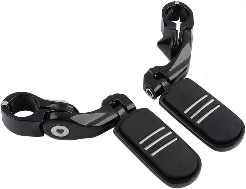 Harley Touring modellek univerzális fekete lábtartó - TCMT 32mm-es rövid, döntött highway peg