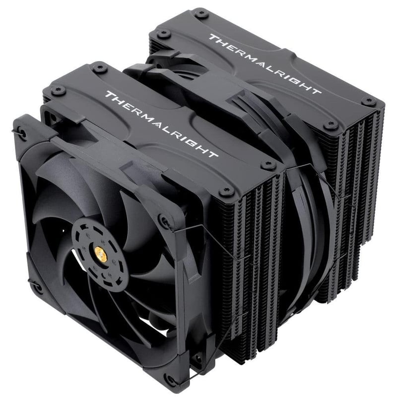 Thermalright FC140 Fekete CPU Hűtő - Dupla Tornyos, 5 Hőcsöves, PWM Ventilátoros