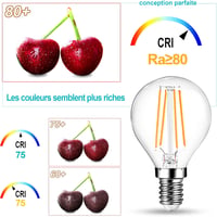 LED Filament E14 G45 Izzó - 6W Vintage Meleg Fehér 3000K 750lm - Halogén 60W Helyettesítő - Nem Szabályozható - 6 db Csomag 5