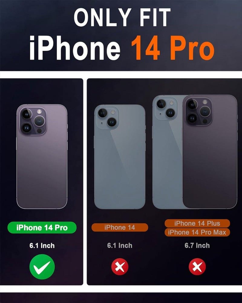 iPhone 14 Pro 5G Fekete Bőr Pénztárcatartó Tok Kártyatartóval - Újracsomagolt