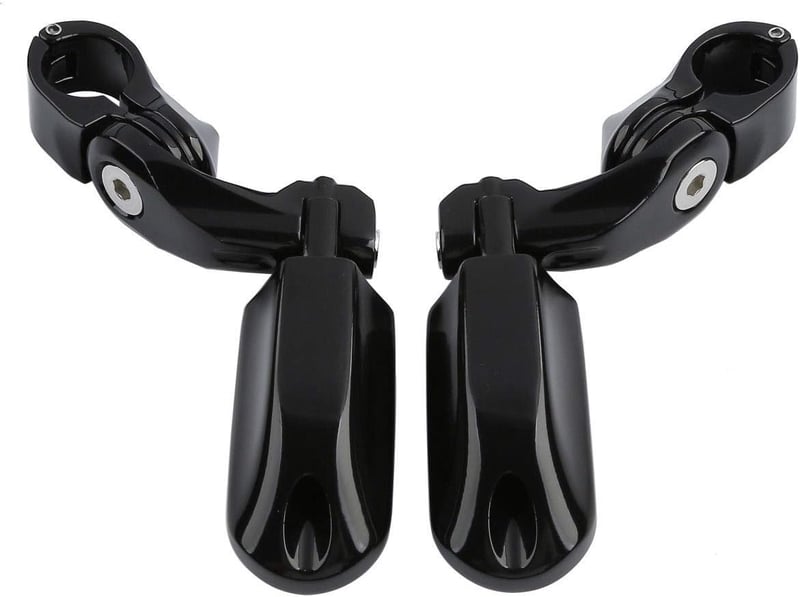 Harley Touring modellek univerzális fekete lábtartó - TCMT 32mm-es rövid, döntött highway peg