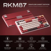 Tastatură Mecanică de Gaming RK ROYAL KLUDGE M87 - 75% TKL, Wireless, cu Ecran, Două Butoane, RGB, 7500 mAh, Hot-Swap Linear Crea 2