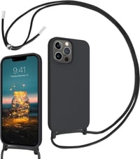 Apple iPhone 13 Pro Max Szürke Szilikon Tok Nyakpánttal 1