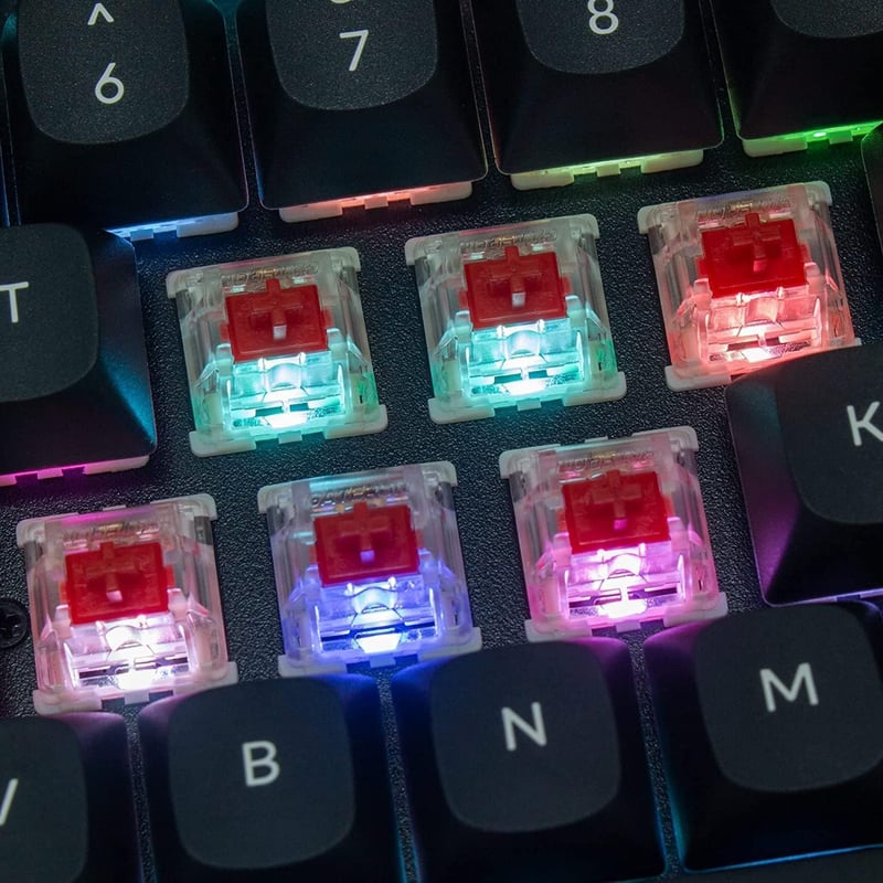 Keychron K8 Pro vezeték nélküli TKL mechanikus billentyűzet, RGB háttérvilágítással, piros Gateron G Pro kapcsolókkal