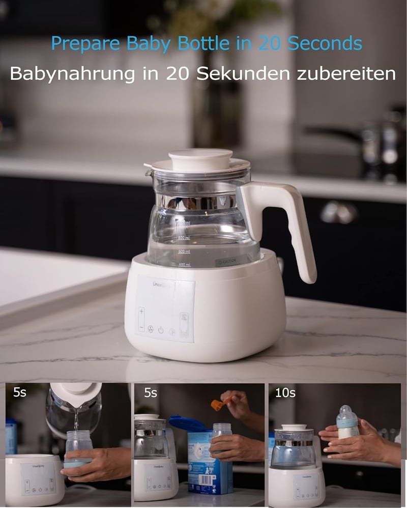 ÜneeQbaby Intelligens Bébiételmelegítő és Készítő Gép Cumisüveghez