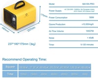 Airthereal MA10K-PRO WiFi-s ózongenerátor 10.000 mg/h - Okos légtisztító otthonra 6