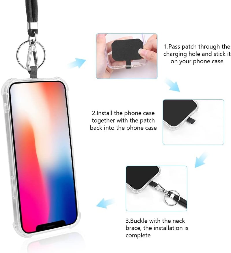 Flintronic állítható nyakpánt mobiltelefon tokhoz - univerzális telefontartó szíj