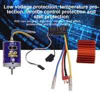 Keenso 540 Brushed Motor Hűtőbordával és 45A ESC Készlet - 1/10 RC Távirányítós Autó Motor Szett Crawler Terepjáróhoz - Narancssárga 7