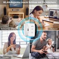 aigolink WiFi Jelerősítő 300 Mbps - Fehér Vezeték Nélküli Repeater Ethernet Porttal, WPS Gombbal, AP Móddal, Kompakt Dizájnnal és Kikapcsolh 7