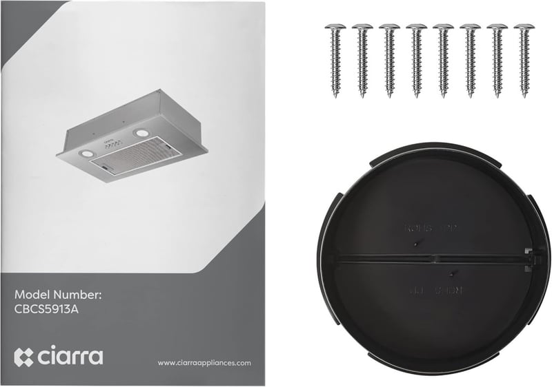 Ciarra CBCS5913A Páraelszívó Alap, 52 cm Széles, 300 m³/h Teljesítmény, Rozsdamentes Acél, LED Világítás, 3 Fokozat, Alumínium Zsírszűrő, CB