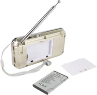 Raddy RF23 Hordozható AM/FM Rádió MP3 Lejátszóval, USB, TF Kártya, LCD Kijelző, Ébresztő - Arany 6