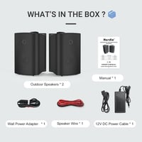 Herdio 5.25" Bluetooth Vízálló Kültéri Hangszóró - 200W Sztereó Hangzás, Beltéri-Kültéri Használat, Forgatható Fali Konzol, Fekete 9