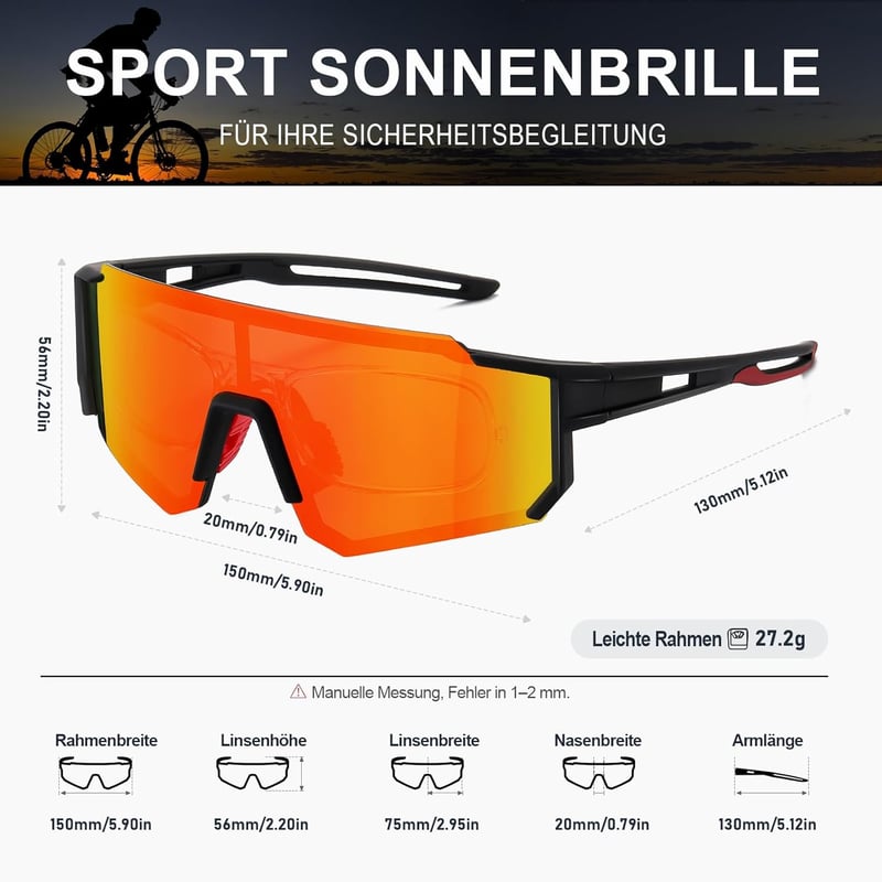 Suoso UV400 Polarizált Napszemüveg - Unisex Kerékpáros, Síelő, Horgász Sportszem