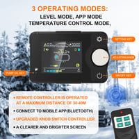 LIKACI 5KW-8KW Dízel Állófűtés 12V/24V Bluetooth Vezérléssel - LCD Kijelzős Léghevítő Távirányítóval Lakóautókhoz, Garázsokhoz 6
