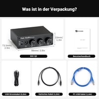 Fosi Audio Q4 192 kHz USB DAC fejhallgató erősítő PS5/PC/MAC-hez 9