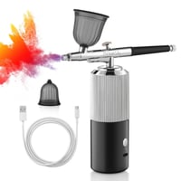 IeBilif Vezeték Nélküli Airbrush Készlet Kompresszorral - Hordozható, Újratölthető Festékszóró Körömdíszítéshez, Modellezéshez és Sütidekorá 1