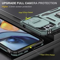 Motorola Moto G22 Tok - Csúsztatható Kameravédő, Gyűrűs Tartó, Alpesi Zöld 6