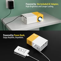 PVO Mini Projektor YG300Pro - Hordozható LED Projektor Gyerekeknek, 1080p Felbontás, 170" Vetítés, Bluetooth 5.4, Vezetékes Tükrözés, Kültér 3