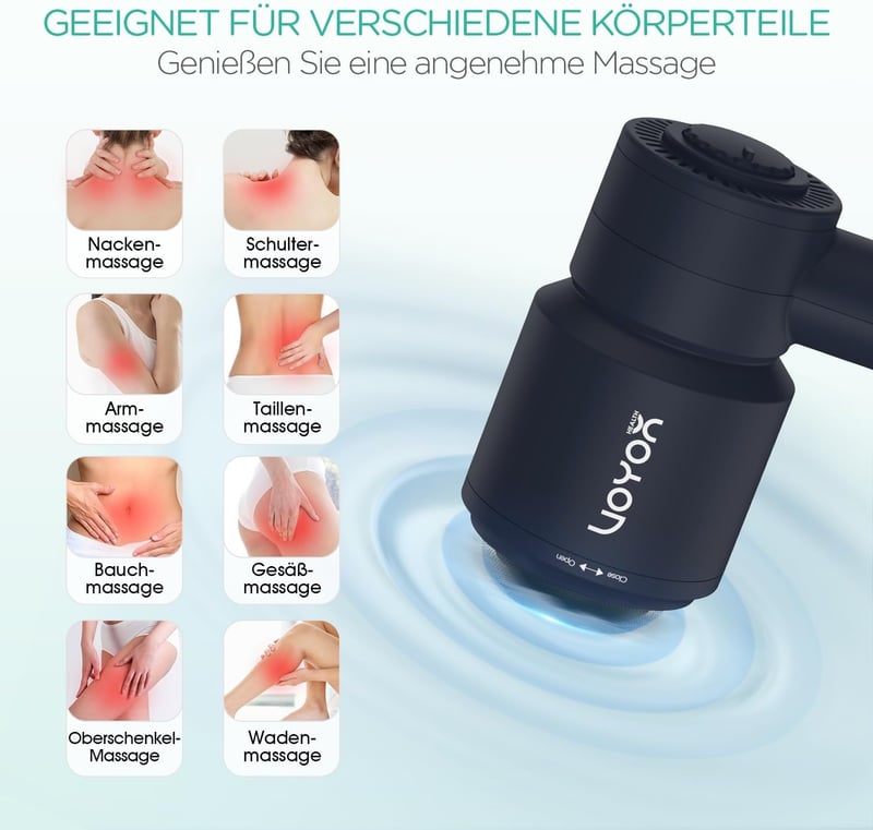 VOYOR-HEALTH CM410 Kézi Elektromos Masszírozó - Vezeték Nélküli Újratölthető Izomfájdalom Enyhítő Nyakra, Vállra, Hasra, Derékra, Combra (Ké