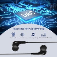 USB C Fülhallgató Mikrofonnal - Vezetékes Headset Hangerőszabályzóval Samsung Galaxy S24/S23/S22, iPhone 15/16 Pro Max és iPad 10 Készülékek 5