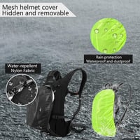 SPGOOD Kerékpáros Hátizsák  - Vízálló, Ultrakönnyű, Unisex Túratáska Esővédővel és Sisakrögzítővel - MTB Hegyi Biciklis Táska 5