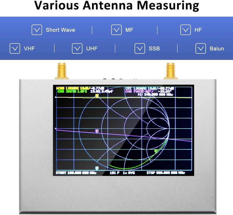 AURSINC NanoVNA V2 PLUS4 Vektoros hálózatelemző 4GHz-ig, 4" érintőképernyővel