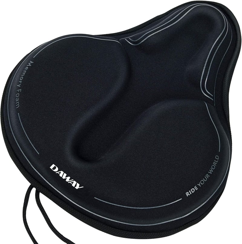 DAWAY C6M Extra Széles Memóriahabos Kerékpárülés Huzat - Kényelmes Nyereghuzat MTB és Szobakerékpárhoz, 30x27cm