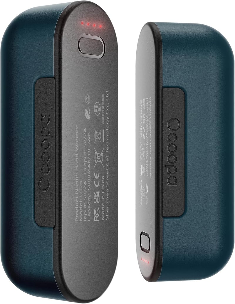 OCOOPA mágneses kézmelegítő, 10000 mAh powerbank, 4 fűtési mód, gyors felfűtés