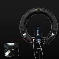 Yidoblo 18" Bluetooth LED Körfény 96W - Telefon és Kamera Kompatibilis, 2800K-9900K Színhőmérséklet, Fotózáshoz, Sminkhez, YouTube Videókhoz 9