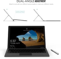 MoKo Bluetooth Billentyűzet Microsoft Surface Pro 7/6/5/4/3 Tablethez - 7 Színű LED Háttérvilágítás, Beépített Touchpad, Újratölthető Akkumu 7
