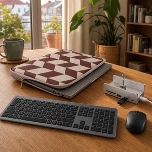 Studentski set za laptop: vodootporna torba + bežična tipkovnica i miš + USB hub