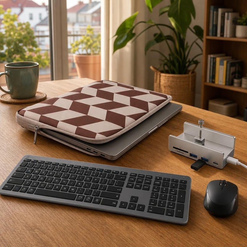 Studentski set za laptop: vodootporna torba + bežična tipkovnica i miš + USB hub