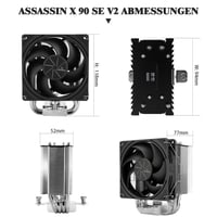 Thermalright ASSASSIN X 90 SE V2 CPU hűtő, 4 hőcső, AMD és Intel kompatibilis 6