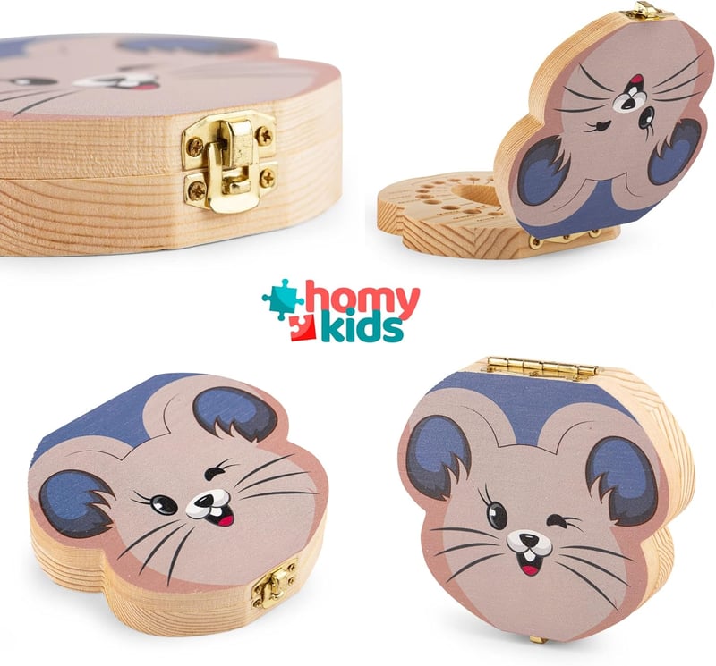 HOMYKIDS Fa Fogdoboz Fiúknak és Lányoknak - Tejfogak Tárolására, Egyedi Ajándék