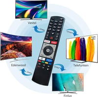 Telefunken távirányító - YouTube és Netflix gombos, 4K Ultra HD TV-khez, egyszerű használat 2