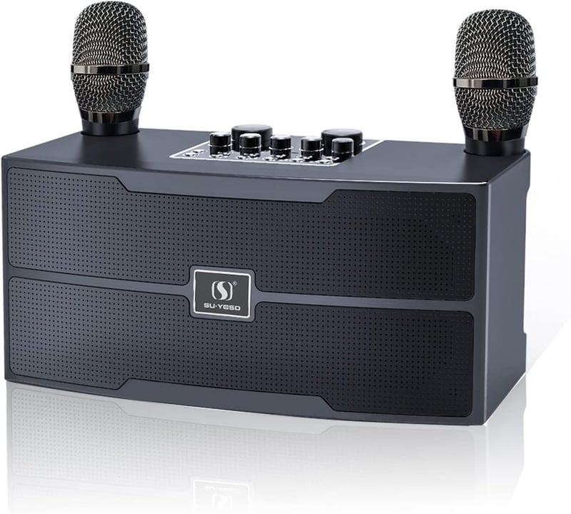JBL Hordozható Bluetooth Karaoke Rendszer 2 Vezeték Nélküli Mikrofonnal - Beltéri és Kültéri Használatra