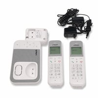 Bezdrôtový telefón VTech XS1051 DECT s 2 slúchadlami, záznamníkom, blokovaním hovorov, hlasitým odposluchom a zosilňovačom hlasitosti – používaný 1