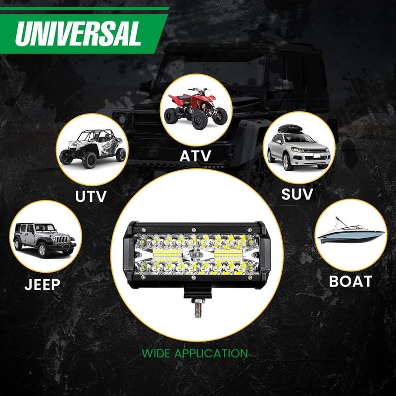 FOCO 7" LED traktor lámpa 240W, vízálló, fehér, 2db