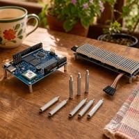 Kit Start Arduino: 10x distanțiere M3 PCB + UNO Q 4GB + Modul Matrice LED MAX7219 1