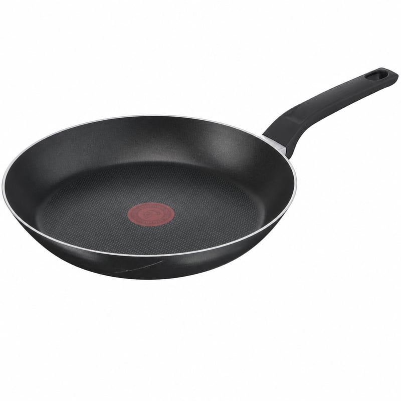 Tigaie Tefal Easy Cook & Clean 28 cm, strat antiaderent, indicator de temperatură, negru — Zgârietură mai mare pe lateral (stare: vezi a 2-a poză)