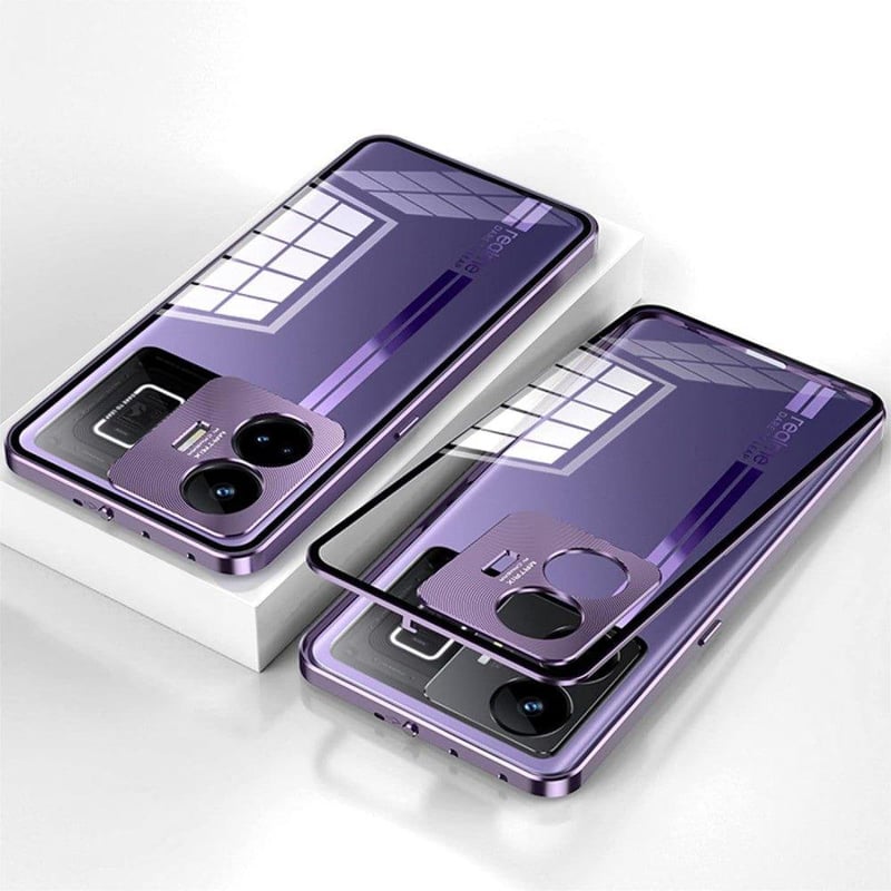 Realme GT 3 Mágneses Tok Kameravédelemmel - Lila