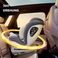 Miophy I-Size 360° Forgatható Gyerekülés, 0-12 éves korig (40-150 cm), Isofix csatlakozással, 5-pontos biztonsági övvel, Szürke 4