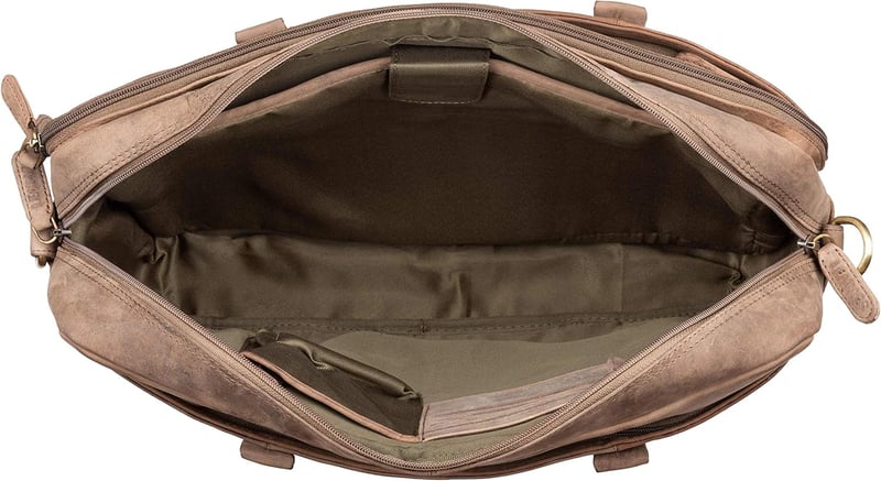 LEABAGS Istanbul Vintage Bőr Válltáska 16" Laptophoz, Unisex